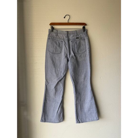 Vintage 1970s Wrangler Flare Bellbottoms Size 29x26.5 Front Pocket Buttonfly USA - Picture 3 of 7